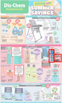 Dis-Chem : Bring On Summer Savings (15 September - 16 October 2022), page 1