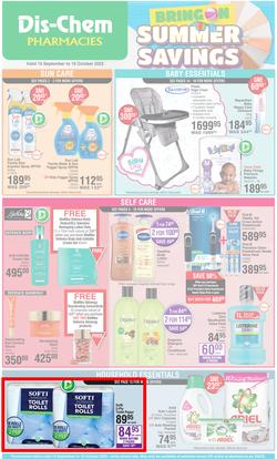 Dis-Chem : Bring On Summer Savings (15 September - 16 October 2022), page 1