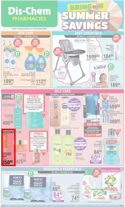 Dis-Chem : Bring On Summer Savings (15 September - 16 October 2022), page 1