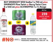 Smirnoff 1818 Vodka-750ml