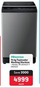 Hisense 14Kg Top Loader Washing Machine WTJA402T7