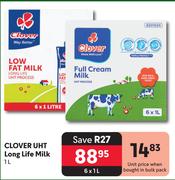 Clover UHT Long Life Milk-6 x 1L