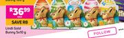 Lindt Gold Bunny-5x10g Each