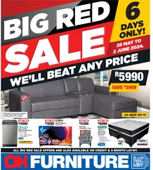 OK Furniture : Big Red Sale (28 May - 02 June 2024 While Stocks Last)