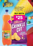 Fanta Orange-1.5Ltr + Willards Crincle Cut Chips-125g For Both