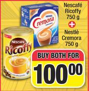Nescafe Ricoffy 750g + Nestle Cremora 750g-For Both