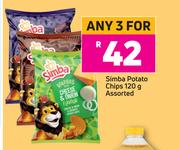 Simba Potato Chips Assorted-For 3 x 120g