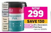 Simple Choice 20L Decorators PVA Paint