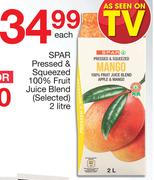 Spar Pressed & Squeezed 100% Fruit Juice Blend (Selected)-2Ltr