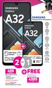 2 x Samsung Galaxy A32 4G Smartphone-On 1GB Red Core More Data + On Promo 65