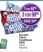 Sta-Soft Fabric Conditioner Refill Assorted-For 3 x 500ml