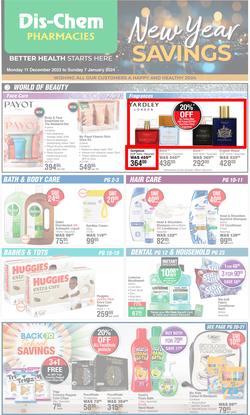 Dis-Chem : New Year Savings (11 December - 07 January 2024), page 1