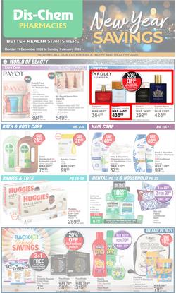 Dis-Chem : New Year Savings (11 December - 07 January 2024), page 1