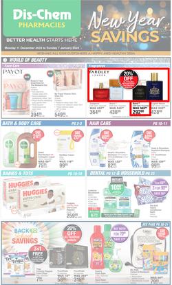Dis-Chem : New Year Savings (11 December - 07 January 2024), page 1