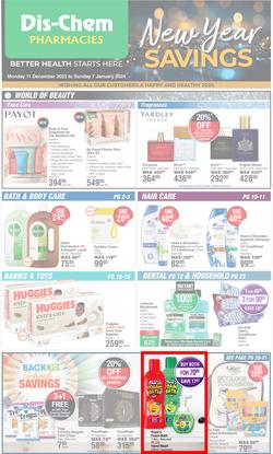 Dis-Chem : New Year Savings (11 December - 07 January 2024), page 1