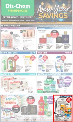 Dis-Chem : New Year Savings (11 December - 07 January 2024), page 1