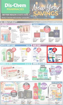 Dis-Chem : New Year Savings (11 December - 07 January 2024), page 1