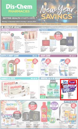 Dis-Chem : New Year Savings (11 December - 07 January 2024), page 1