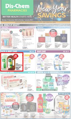 Dis-Chem : New Year Savings (11 December - 07 January 2024), page 1