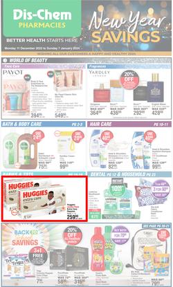 Dis-Chem : New Year Savings (11 December - 07 January 2024), page 1