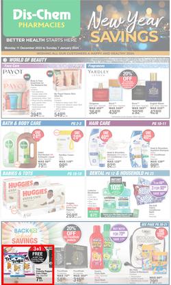 Dis-Chem : New Year Savings (11 December - 07 January 2024), page 1