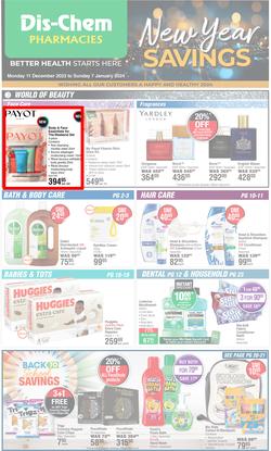 Dis-Chem : New Year Savings (11 December - 07 January 2024), page 1