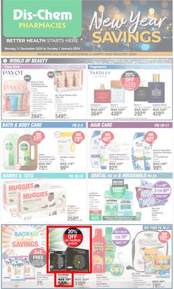 Dis-Chem : New Year Savings (11 December - 07 January 2024), page 1