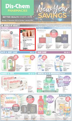 Dis-Chem : New Year Savings (11 December - 07 January 2024), page 1