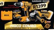 Ingco 52Nm Cordless Drill & Grinder