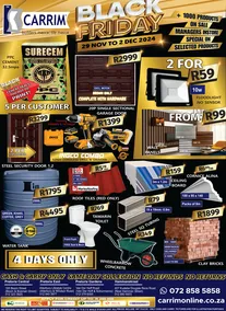 K Carrim Builders Mecca : Black Friday (29 November - 02 December 2024)