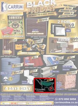 K Carrim Builders Mecca : Black Friday (29 November - 02 December 2024), page 1