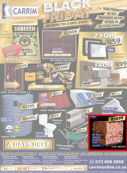 K Carrim Builders Mecca : Black Friday (29 November - 02 December 2024), page 1