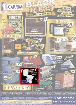 K Carrim Builders Mecca : Black Friday (29 November - 02 December 2024), page 1
