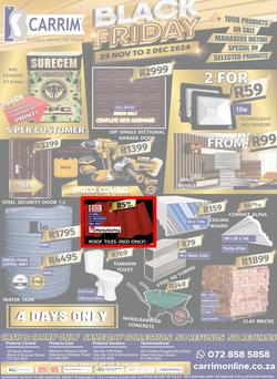 K Carrim Builders Mecca : Black Friday (29 November - 02 December 2024), page 1