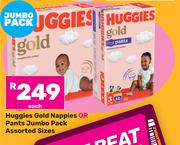 Huggies Gold Nappies Or Pants Jumbo Pack Assorted Sizes-Each