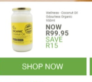 Wellness Coconut Oil Odourless Organic-950ml
