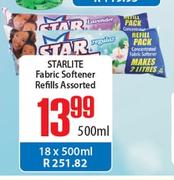 Starlite Fabric Softener Refills Assorted-18 x 500ml