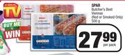 Spar Butcher's Best Viennas Red Or Smoked Only-500g Per Pack