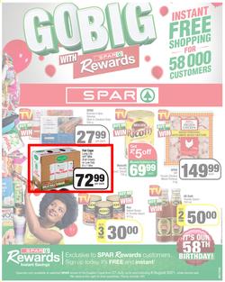 SPAR EASTERN CAPE : Go Big (27 July - 8 August 2021) Valid in Acres, Algoa Park, Aliwal North, Aspen, Burgersdorp. Cambridge, Camdeboo, Cradock, Crossways, Dagbreek, Fig tree, Fleet, Linton, page 1