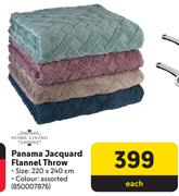 Home Living Panama Jacquard Flannel Throw-220 x 240cm