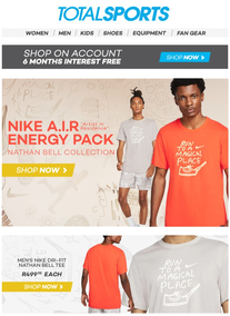 Totalsports : Nike A.I.R Energy Pack (Request Valid Dates From Retailer)