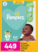 Pampers Active Baby Mega Box Assorted Sizes-Per Pack