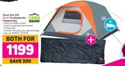 Camp Master Dome Tent 405 Plus The Weekender Sleeping Bag-Both For