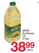 Spar Sunflower Oil-2Ltr Each