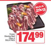Frozen Stewing Beef Class A Bulk Pack-2kg