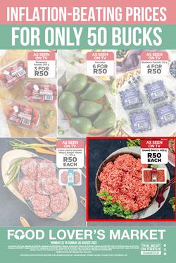 Food Lover's Market Western Cape : Inflation Beating Prices For Only 50 Bucks (22 August - 28 August 2022), page 1
