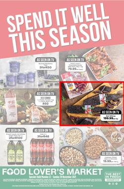 Food Lover's Market Western Cape : Spend It Well This Season (22 November - 28 November 2021), page 1