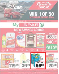 SPAR COUNTRY EASTERN CAPE : My Spar (20 April - 2 May 2021) Valid In Amahlathi, Bedford, Buffalo Flats, Cala, Centane, Hankey, Komga, Nemato, Patensie, Peddie, Zastron, Indwe, Kwa-Fetting, page 1