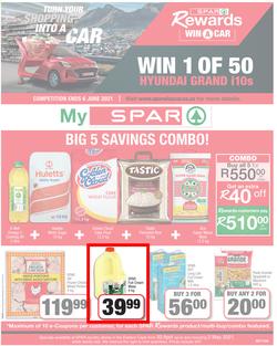 SPAR COUNTRY EASTERN CAPE : My Spar (20 April - 2 May 2021) Valid In Amahlathi, Bedford, Buffalo Flats, Cala, Centane, Hankey, Komga, Nemato, Patensie, Peddie, Zastron, Indwe, Kwa-Fetting, page 1