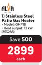 Alva Stainless Steel Patio Gas Heater GHP18